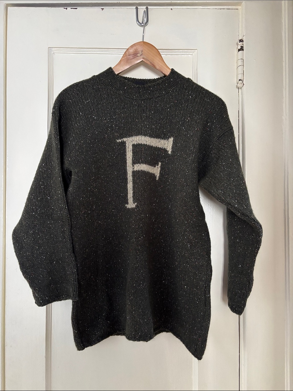 Harry Potter Green Knit Sweater with Contrasting Letter F